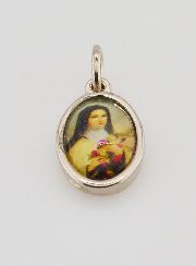 Médaille Sainte Thérèse de l'Enfant Jésus Argentée - 14 mm