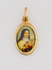 Médaille Sainte Thérèse de l'Enfant Jésus Dorée - 14 mm