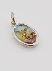 Médaille Saint Michel Archange Argentée - 14 mm