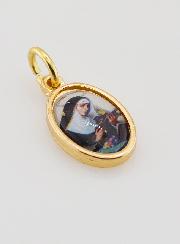 Médaille Sainte Rita de Cascia Dorée - 14 mm