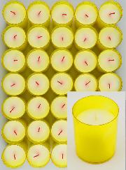 24 Bougies Veilleuses d'Église - Jaunes - 20h