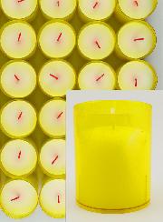 24 Bougies Veilleuses d'Église - Jaunes - 20h