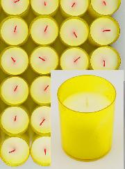 24 Bougies Veilleuses d'Église - Jaunes - 20h