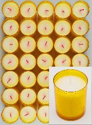 48 Bougies Veilleuses d'Église - Oranges - 20h