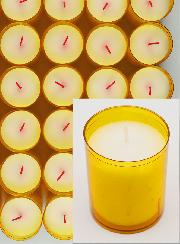 48 Bougies Veilleuses d'Église - Oranges - 20h