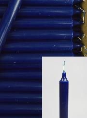 Carton 130 Bougies Cierges Teintées Masse Bleu Marine