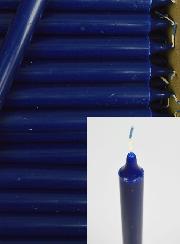 Carton 130 Bougies Cierges Teintées Masse Bleu Marine