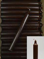 Carton 130 Bougies Cierges Teintées Masse Marron Chocolat