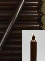 Carton 130 Bougies Cierges Teintées Masse Marron Chocolat
