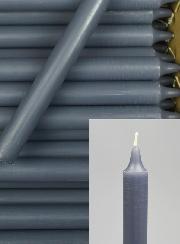 Carton 130 Bougies Cierges Teintées Masse Gris