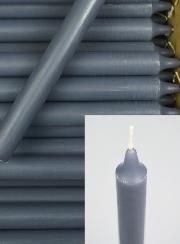 Carton 130 Bougies Cierges Teintées Masse Gris