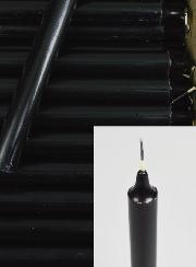 Carton 130 Bougies Cierges Teintées Masse Noir