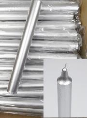 Carton 130 Bougies Cierges Argent