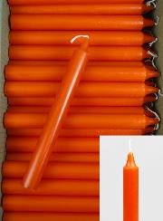 Carton 130 Bougies Cierges Teintées Masse Orange