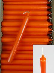 Carton 130 Bougies Cierges Teintées Masse Orange