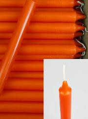 Carton 130 Bougies Cierges Teintées Masse Orange