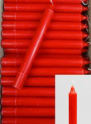 Carton 130 Bougies Cierges Teintées Masse Rouge