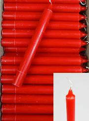 Carton 130 Bougies Cierges Teintées Masse Rouge