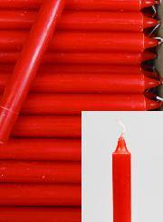 Carton 130 Bougies Cierges Teintées Masse Rouge