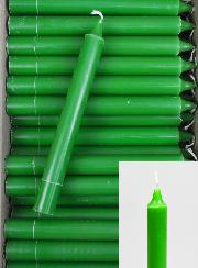 Carton 130 Bougies Cierges Teintées Masse Vert Pré