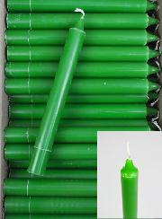 Carton 130 Bougies Cierges Teintées Masse Vert Pré