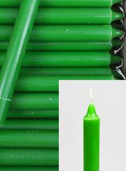 Carton 130 Bougies Cierges Teintées Masse Vert Pré