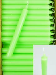 Carton 130 Bougies Cierges Teintées Masse Vert Pâle - Fluo