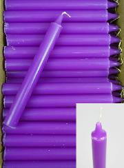 Carton 130 Bougies Cierges Teintées Masse Violettes