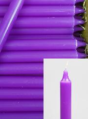 Carton 130 Bougies Cierges Teintées Masse Violettes