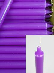 Carton 130 Bougies Cierges Teintées Masse Violettes