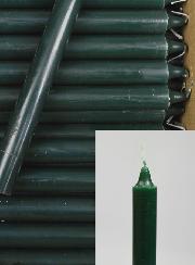 Carton 130 Bougies Cierges Teintées Masse Vert Sapin