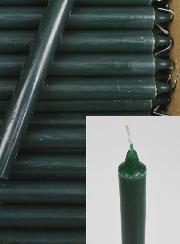 Carton 130 Bougies Cierges Teintées Masse Vert Sapin