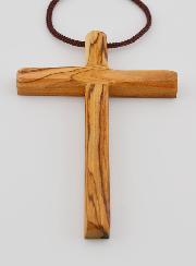 Croix d'Aube de Première Communion en Bois d'Olivier 10 cm