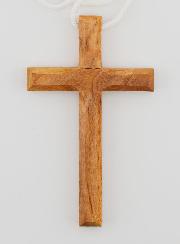 Croix d'Aube de Communion en Bois d'Olivier avec Cordon 9 cm