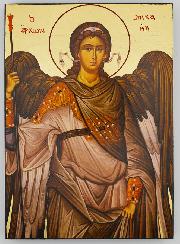 Icône Byzantine Saint Michel Archange Gris - 20 cm