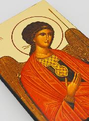 Icône Byzantine Saint Michel Archange Rouge - 20 cm