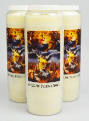 Lot de 3 Bougies de Neuvaine - Prier pour les Âmes du Purgatoire
