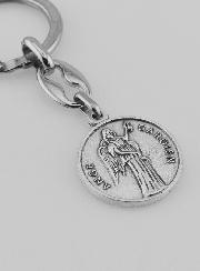 Porte-Clés Ange Gardien Protecteur Argenté avec Prière