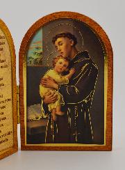 Icône Diptyque Saint Antoine de Padoue + Prière