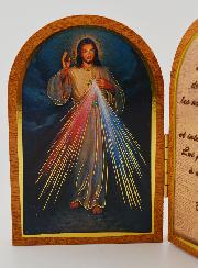 Icône Diptyque Christ de la Miséricorde Divine + Prière