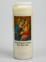 Bougie de Neuvaine à Notre Dame du Perpétuel Secours - 17.5cm