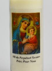 Bougie de Neuvaine à Notre Dame du Perpétuel Secours - 17.5cm