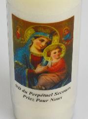 Bougie de Neuvaine à Notre Dame du Perpétuel Secours - 17.5cm