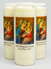 Lot de 3 Bougies de Neuvaine à Notre Dame du Perpétuel Secours
