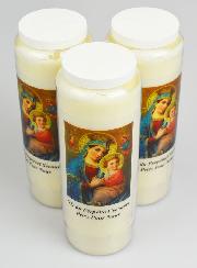 Lot de 3 Bougies de Neuvaine à Notre Dame du Perpétuel Secours