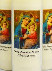 Lot de 3 Bougies de Neuvaine à Notre Dame du Perpétuel Secours
