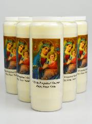 Lot de 6 Bougies de Neuvaine à Notre Dame du Perpétuel Secours