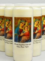 Lot de 6 Bougies de Neuvaine à Notre Dame du Perpétuel Secours