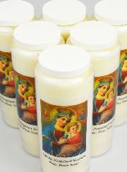 Lot de 6 Bougies de Neuvaine à Notre Dame du Perpétuel Secours