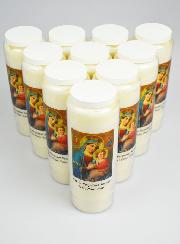Lot de 10 Bougies de Neuvaine à Notre Dame du Perpétuel Secours